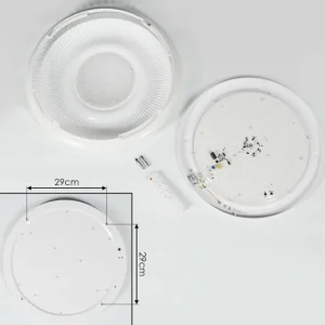 hofstein Plafonnier Avoriaz LED Transparent, Blanc, 1 lumière, Télécommandes* Lampes Modernes
