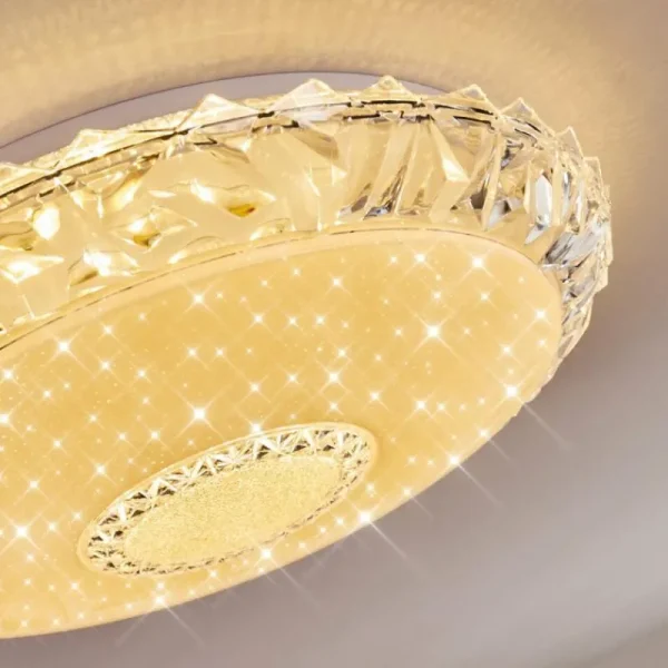 hofstein Plafonnier Avoriaz LED Transparent, Blanc, 1 lumière, Télécommandes* Lampes Modernes