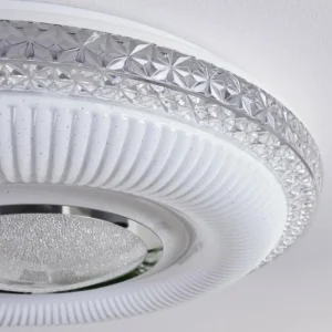 hofstein Plafonnier Avoriaz LED Transparent, Blanc, 1 lumière, Télécommandes* Lampes Modernes