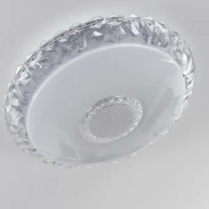 hofstein Plafonnier Avoriaz LED Transparent, Blanc, 1 lumière, Télécommandes* Lampes Modernes
