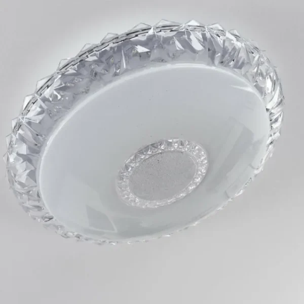 hofstein Plafonnier Avoriaz LED Transparent, Blanc, 1 lumière, Télécommandes* Lampes Modernes