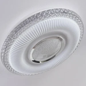 hofstein Plafonnier Avoriaz LED Transparent, Blanc, 1 lumière, Télécommandes* Lampes Modernes