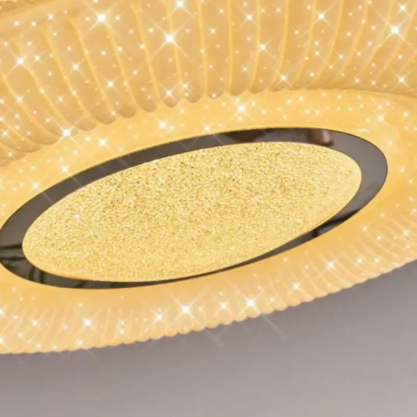 hofstein Plafonnier Avoriaz LED Transparent, Blanc, 1 lumière, Télécommandes* Lampes Modernes