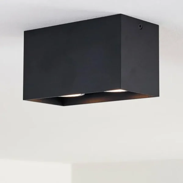 hofstein Plafonnier Awuna Noir, 2 lumières* Lampes Modernes