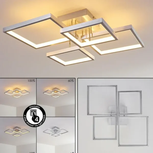 hofstein Plafonnier Bacolod LED Aluminium, 1 lumière* Lampes Modernes