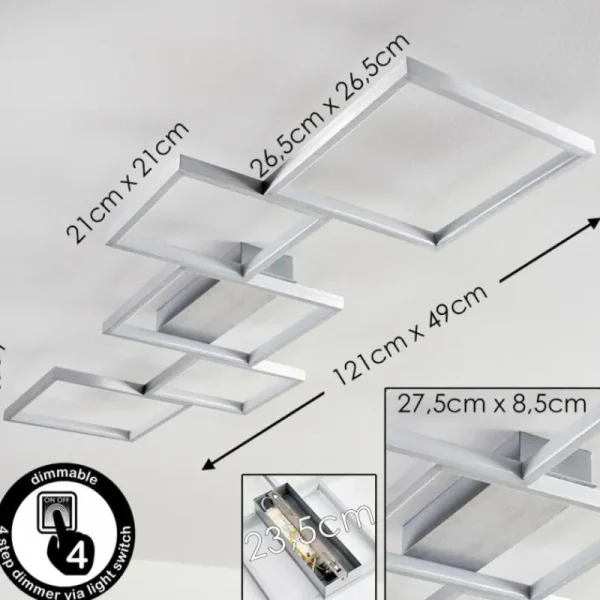 hofstein Plafonnier Bacolod LED Aluminium, 1 lumière* Lampes Modernes
