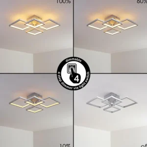 hofstein Plafonnier Bacolod LED Aluminium, 1 lumière* Lampes Modernes