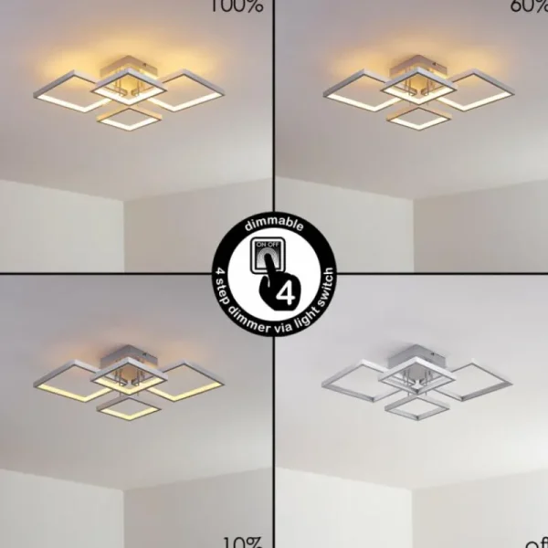 hofstein Plafonnier Bacolod LED Aluminium, 1 lumière* Lampes Modernes
