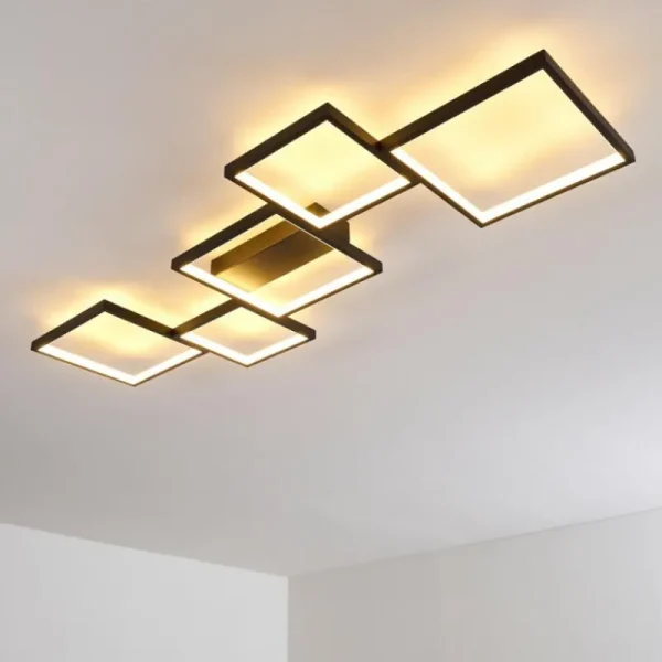 hofstein Plafonnier Bacolod LED Noir, 1 lumière* Lampes Modernes