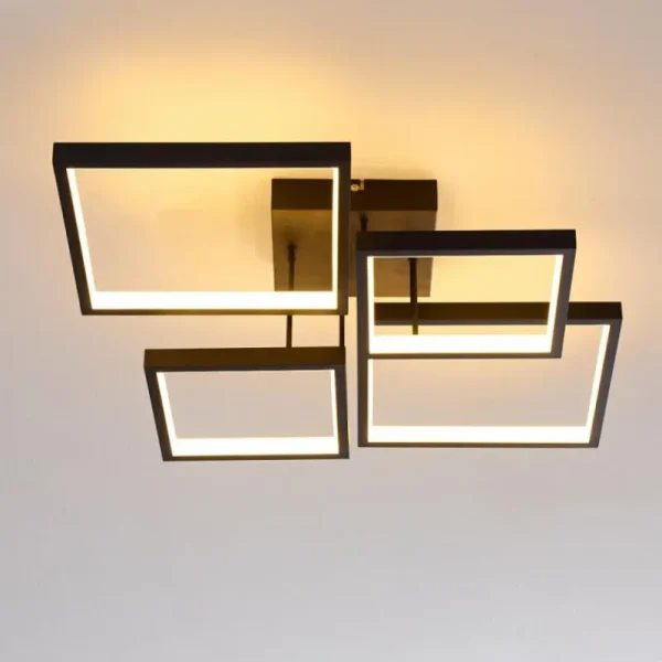 hofstein Plafonnier Bacolod LED Noir, 1 lumière* Lampes Modernes