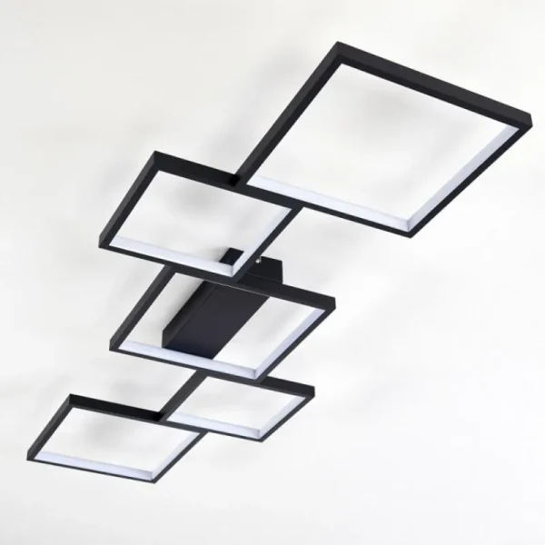 hofstein Plafonnier Bacolod LED Noir, 1 lumière* Lampes Modernes