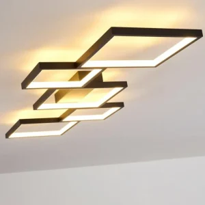 hofstein Plafonnier Bacolod LED Noir, 1 lumière* Lampes Modernes
