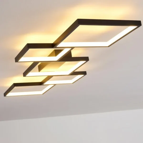 hofstein Plafonnier Bacolod LED Noir, 1 lumière* Lampes Modernes