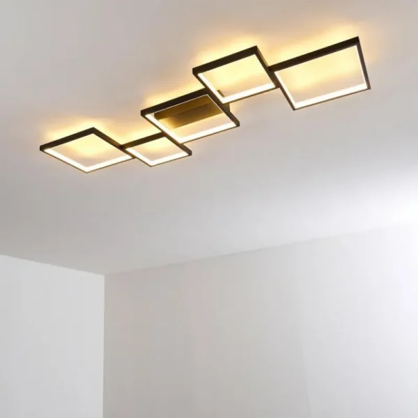 hofstein Plafonnier Bacolod LED Noir, 1 lumière* Lampes Modernes