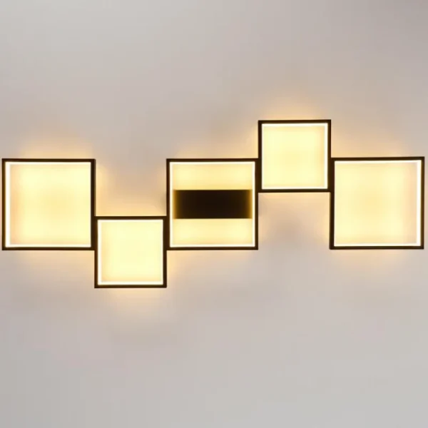 hofstein Plafonnier Bacolod LED Noir, 1 lumière* Lampes Modernes