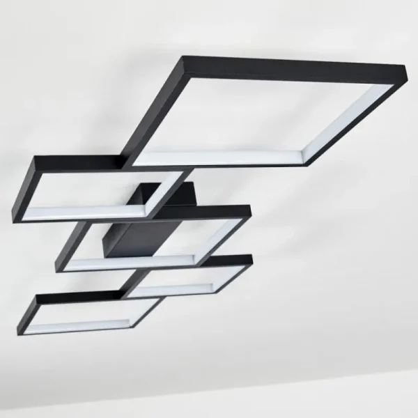 hofstein Plafonnier Bacolod LED Noir, 1 lumière* Lampes Modernes