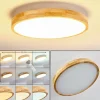 hofstein Plafonnier Bagaha LED Bois clair, 1 lumière, Télécommandes* Lampes Modernes