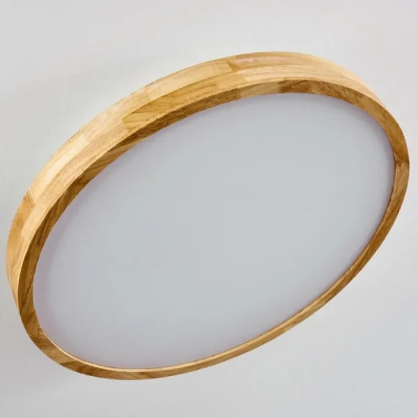 hofstein Plafonnier Bagaha LED Bois clair, 1 lumière, Télécommandes* Lampes Modernes