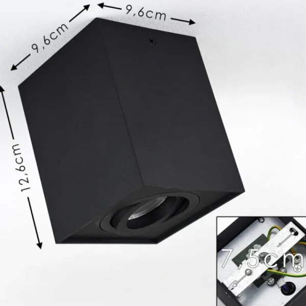 hofstein Plafonnier Baishan Noir, 1 lumière* Lampes Modernes