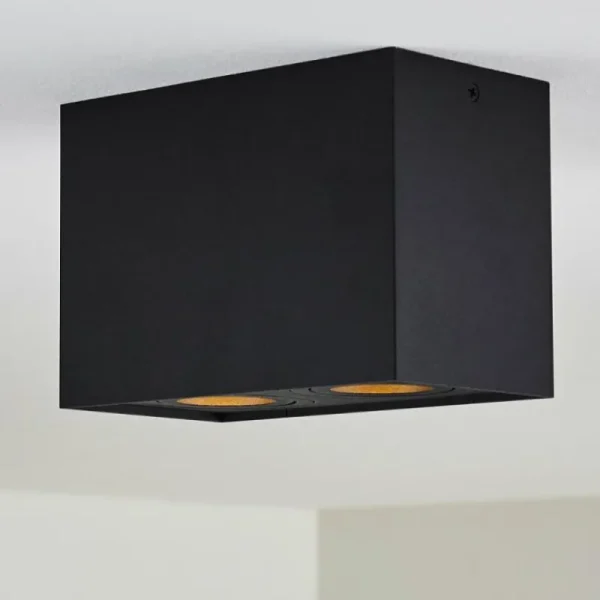 hofstein Plafonnier Baishan Noir, 2 lumières* Lampes Modernes