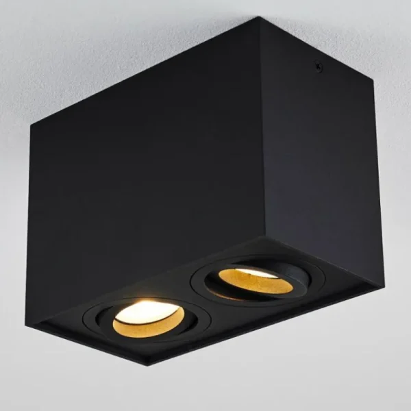hofstein Plafonnier Baishan Noir, 2 lumières* Lampes Modernes