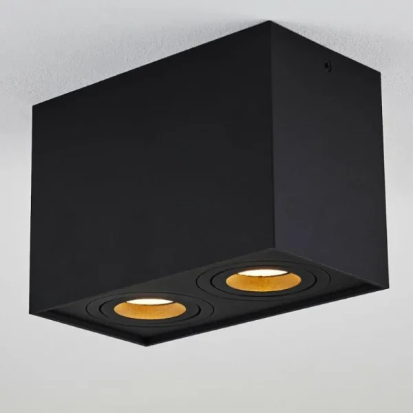 hofstein Plafonnier Baishan Noir, 2 lumières* Lampes Modernes