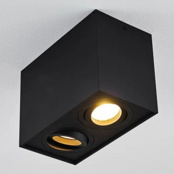 hofstein Plafonnier Baishan Noir, 2 lumières* Lampes Modernes