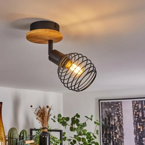 hofstein Plafonnier Ballis Écru, Noir, 1 lumière* Lampes Modernes