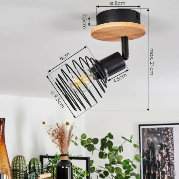hofstein Plafonnier Ballis Écru, Noir, 1 lumière* Lampes Modernes