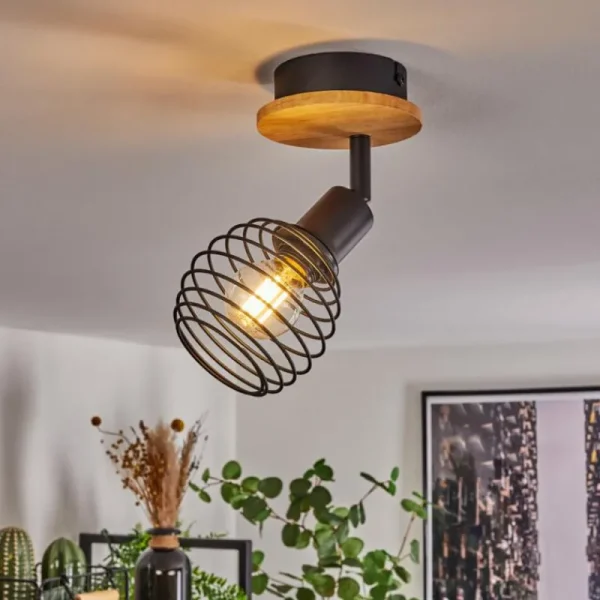 hofstein Plafonnier Ballis Écru, Noir, 1 lumière* Lampes Modernes