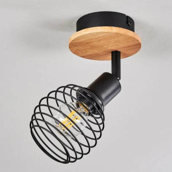 hofstein Plafonnier Ballis Écru, Noir, 1 lumière* Lampes Modernes