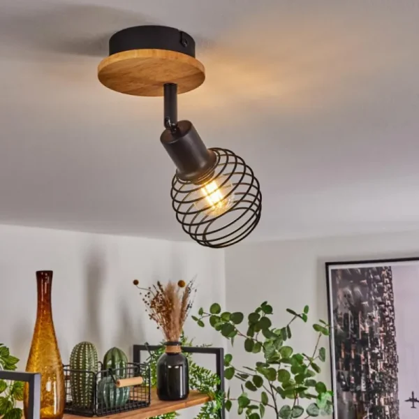 hofstein Plafonnier Ballis Écru, Noir, 1 lumière* Lampes Modernes