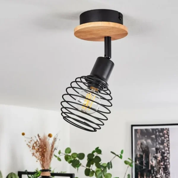 hofstein Plafonnier Ballis Écru, Noir, 1 lumière* Lampes Modernes
