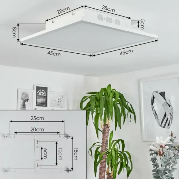 hofstein Plafonnier Barasat LED Blanc, 1 lumière* Lampes Modernes