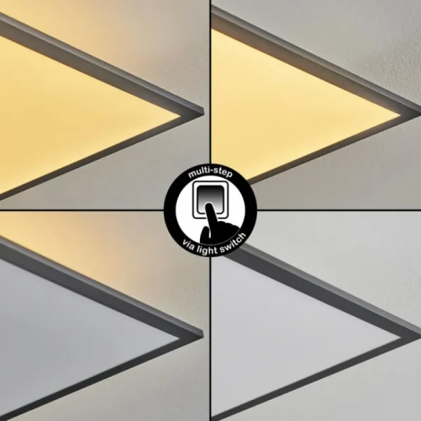 hofstein Plafonnier Barasat LED Noir, Blanc, 2 lumières* Lampes Modernes