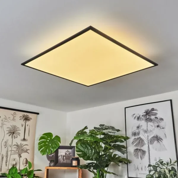 hofstein Plafonnier Barasat LED Noir, Blanc, 2 lumières* Lampes Modernes