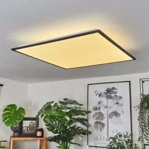 hofstein Plafonnier Barasat LED Noir, Blanc, 2 lumières* Lampes Modernes