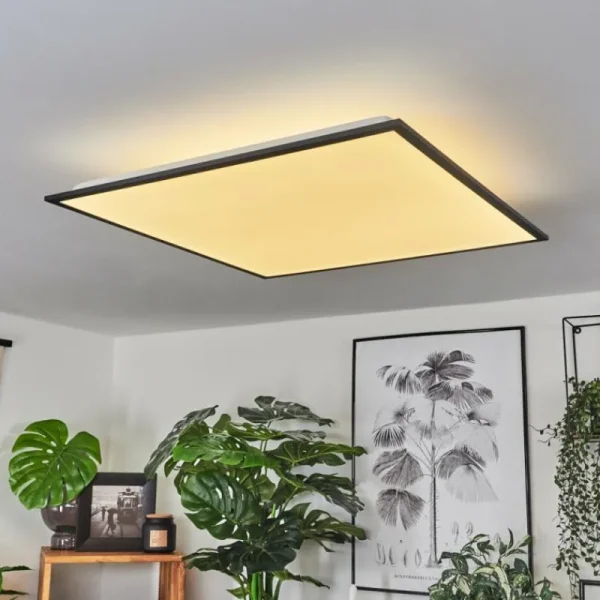 hofstein Plafonnier Barasat LED Noir, Blanc, 2 lumières* Lampes Modernes