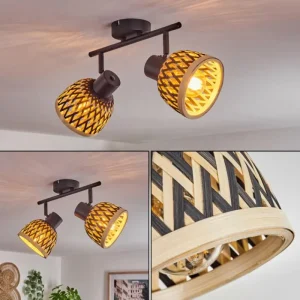 hofstein Plafonnier Barayn Noir, 2 lumières* Lampes Modernes