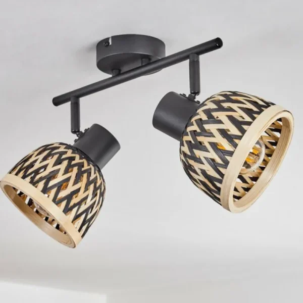 hofstein Plafonnier Barayn Noir, 2 lumières* Lampes Modernes
