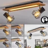 hofstein Plafonnier Bardhaman LED Chrome, Couleur bois, Noir, Blanc, 3 lumières* Lampes Modernes