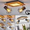 hofstein Plafonnier Bardhaman LED Chrome, Couleur bois, Noir, Blanc, 3 lumières* Lampes Modernes
