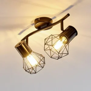 hofstein Plafonnier Bardhaman Noir, 2 lumières* Lampes Modernes