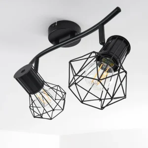 hofstein Plafonnier Bardhaman Noir, 2 lumières* Lampes Modernes