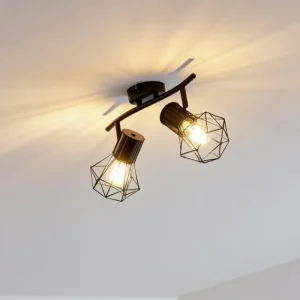 hofstein Plafonnier Bardhaman Noir, 2 lumières* Lampes Modernes