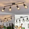 hofstein Plafonnier Baripada Anthracite, Chrome, 4 lumières* Lampes Modernes