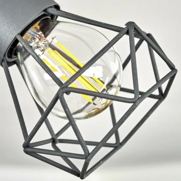 hofstein Plafonnier Baripada Anthracite, Chrome, 4 lumières* Lampes Modernes