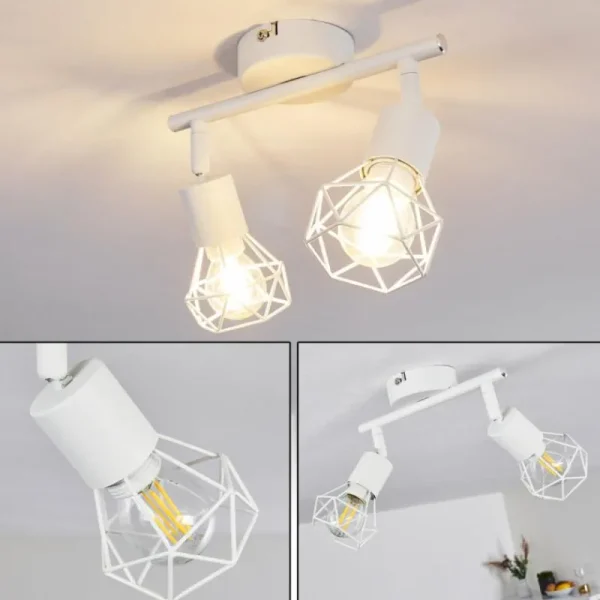 hofstein Plafonnier Baripada Blanc, 2 lumières* Lampes Modernes