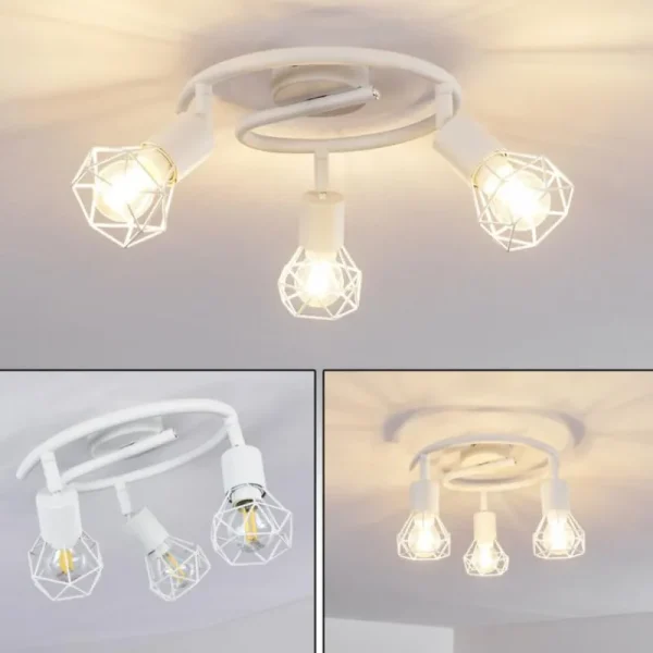 hofstein Plafonnier Baripada Blanc, 3 lumières* Lampes Modernes