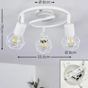 hofstein Plafonnier Baripada Blanc, 3 lumières* Lampes Modernes